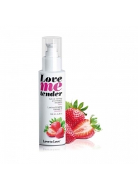 Съедобное согревающее массажное масло Love Me Tender Strawberry с ароматом клубники - 100 мл. - Love to Love - купить с доставкой в Грозном