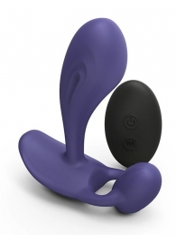 Темно-синий вибромассажер Witty P G Vibrator with Remote Control - Love to Love - в Грозном купить с доставкой