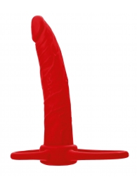 Красная насадка на пенис для двойного проникновения Black Red - 16,5 см. - ToyFa - купить с доставкой в Грозном
