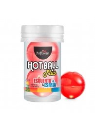Лубрикант на масляной основе Hot Ball Plus с охлаждающе-разогревающим эффектом (2 шарика по 3 гр.) - HotFlowers - купить с доставкой в Грозном