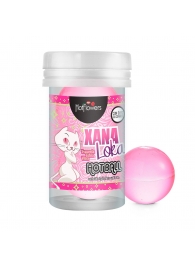 Лубрикант на силиконовой основе с эффектом вибрации Xana Loka Hot Ball (2 шарика по 3 гр.) - HotFlowers - купить с доставкой в Грозном