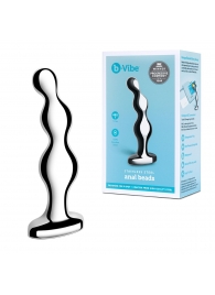 Стальной анальный фаллоимитатор для простаты Stainless Steel Anal Beads - 13 см. - b-Vibe - в Грозном купить с доставкой