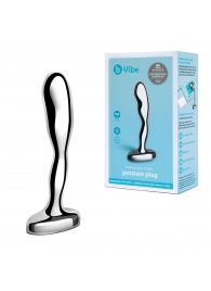 Стальной стимулятор простаты Stainless Steel Prostate Plug - 11,5 см. - b-Vibe - в Грозном купить с доставкой