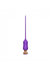 Фиолетовый тонкий стимулятор Nipple Vibrator - 23 см. - I-MOON - купить с доставкой в Грозном