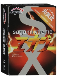 Презервативы Sagami Xtreme ENERGY с ароматом энергетика - 3 шт. - Sagami - купить с доставкой в Грозном