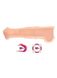 Телесная фантазийная насадка на член Cock Sleeve Size L - KOKOS - в Грозном купить с доставкой