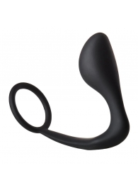 Черное эрекционное кольцо с анальной пробкой Anal Plug With Cockring - Dream Toys - в Грозном купить с доставкой