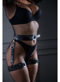 Кожаный пояс с гартерами Sex Game - БДСМ Арсенал - купить с доставкой в Грозном