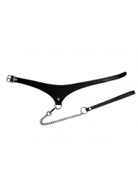 Черный кожаный ошейник Black Phoenix с поводком - БДСМ Арсенал - купить с доставкой в Грозном
