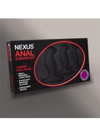 Набор из 3 массажеров простаты чёрного цвета NEXUS ANAL STARTER KIT - Nexus Range - в Грозном купить с доставкой