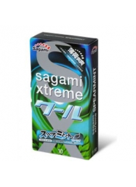 Презервативы Sagami Xtreme Mint с ароматом мяты - 10 шт. - Sagami - купить с доставкой в Грозном