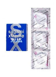 Розовые презервативы Sagami Xtreme FEEL FIT 3D - 3 шт. - Sagami - купить с доставкой в Грозном
