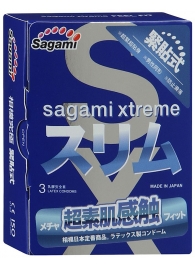 Розовые презервативы Sagami Xtreme FEEL FIT 3D - 3 шт. - Sagami - купить с доставкой в Грозном