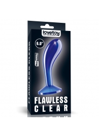 Синяя анальная втулка Flawless Clear Prostate Plug 6.0 - 15 см. - Lovetoy - в Грозном купить с доставкой