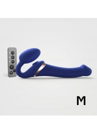 Синий безремневой страпон Multi Orgasm Size M с клиторальной стимуляцией - Strap-on-me - купить с доставкой в Грозном