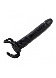 Чёрная насадка-фаллос для двойного проникновения INFLATABLE DILDO SLIM DONG  - 13,5 см. - Toyz4lovers - в Грозном купить с доставкой