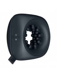 Черный мужской вибромассажер Ring Stroker - Satisfyer - в Грозном купить с доставкой