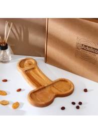 Деревянное блюдо для подачи в форме члена (32,5 х 20 х 1,7 см) - Сима-Ленд - купить с доставкой в Грозном