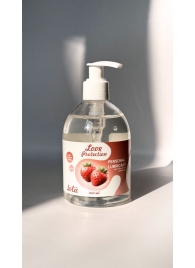 Лубрикант на водной снове Love Protection Strawberry с ароматом клубники - 300 мл. - Lola Games - купить с доставкой в Грозном