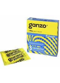Классические презервативы с обильной смазкой Ganzo Classic - 3 шт. - Ganzo - купить с доставкой в Грозном