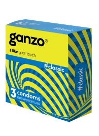 Классические презервативы с обильной смазкой Ganzo Classic - 3 шт. - Ganzo - купить с доставкой в Грозном