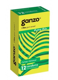 Ультратонкие презервативы Ganzo Ultra thin - 12 шт. - Ganzo - купить с доставкой в Грозном