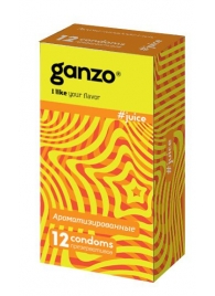 Ароматизированные презервативы Ganzo Juice - 12 шт. - Ganzo - купить с доставкой в Грозном