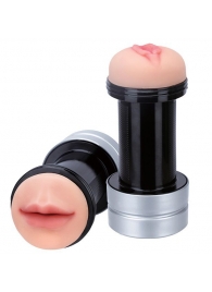 Двусторонний мастурбатор REALSTUFF 2 IN 1 HUMMER MOUTH   VAGINA - ротик и вагина - Dream Toys - в Грозном купить с доставкой