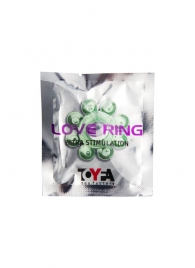 Зеленое эрекционное кольцо-цветок - Toyfa Basic - в Грозном купить с доставкой