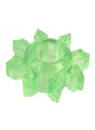 Зеленое эрекционное кольцо-звезда - Toyfa Basic - в Грозном купить с доставкой