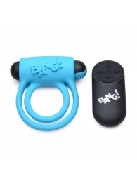 Голубое эрекционное виброкольцо 28X Remote Control Vibrating Cock Ring   Bullet - XR Brands - в Грозном купить с доставкой