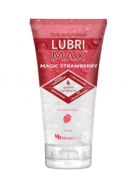 Интимный гель-смазка на водной основе Lubrimax Magic Strawberry - 75 мл. - ИнтелБИО - купить с доставкой в Грозном