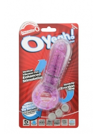Фиолетовое эрекционное кольцо с вибрацией и пальчиком OYEAH PURPLE - Screaming O - в Грозном купить с доставкой