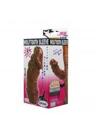 Коричневая насадка на пенис Wolftooth Sleeve - 13 см. - Baile - в Грозном купить с доставкой