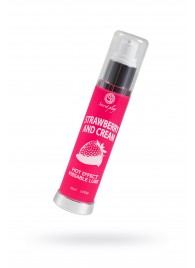 Массажное масло 2-в-1 с разогревающим эффектом и вкусом клубники со сливками - 50 мл. - Secret Play - купить с доставкой в Грозном