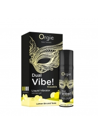 Съедобный жидкий вибратор Dual Vibe! со вкусом лимонного джина с тоником - 15 мл. - ORGIE - купить с доставкой в Грозном