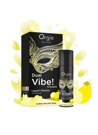 Съедобный жидкий вибратор Dual Vibe! со вкусом лимонного джина с тоником - 15 мл. - ORGIE - купить с доставкой в Грозном