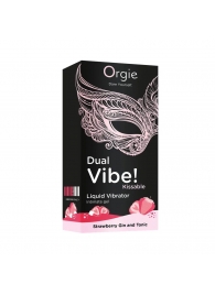 Съедобный жидкий вибратор Dual Vibe! со вкусом клубничного джина с тоником - 15 мл. - ORGIE - купить с доставкой в Грозном
