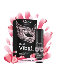 Съедобный жидкий вибратор Dual Vibe! со вкусом клубничного джина с тоником - 15 мл. - ORGIE - купить с доставкой в Грозном