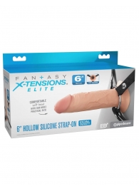 Полый страпон на ремнях 6’’ Hollow Silicone Strap-on - Pipedream - купить с доставкой в Грозном