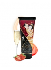 Массажный крем для тела с ароматом клубники и шампанского Sparkling Strawberry Wine - 200 мл. - Shunga - купить с доставкой в Грозном