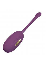 Фиолетовое виброяйцо с электростимуляцией Doreen - Baile - купить с доставкой в Грозном
