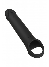 Черная насадка-удлинитель с вибрацией Vibrating Extender With Remote - Dream Toys - в Грозном купить с доставкой