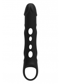 Черная насадка-удлинитель Vibrating Extender With Remote с вибрацией - Dream Toys - в Грозном купить с доставкой