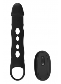 Черная насадка-удлинитель Vibrating Extender With Remote с вибрацией - Dream Toys - в Грозном купить с доставкой