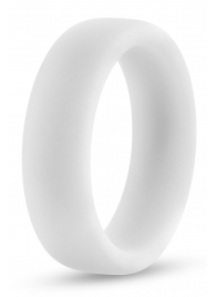 Белое люминесцентное эрекционное кольцо Silicone Glo Cock Ring - Blush Novelties - в Грозном купить с доставкой