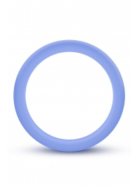 Голубое люминесцентное кольцо Silicone Glo Cock Ring - Blush Novelties - в Грозном купить с доставкой