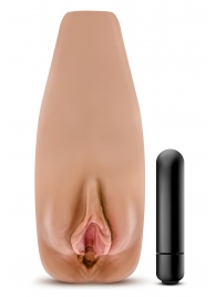 Маструбатор-вагина с вибрацией Soft   Wet Renata Realistic Tan Masturbator - Blush Novelties - в Грозном купить с доставкой