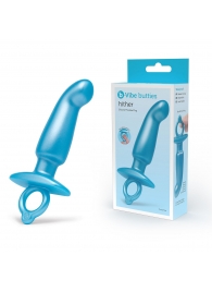 Голубая анальная пробка для массажа простаты Hither Silicone Prostate Plug - 14,3 см. - b-Vibe - в Грозном купить с доставкой