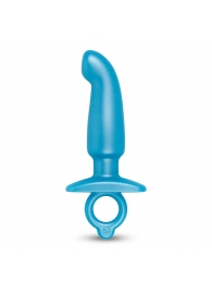 Голубая анальная пробка для массажа простаты Hither Silicone Prostate Plug - 14,3 см. - b-Vibe - в Грозном купить с доставкой